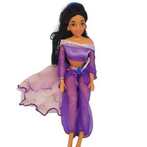 Vintage  Disney Store Princess Jasmine Doll Purple Outfit